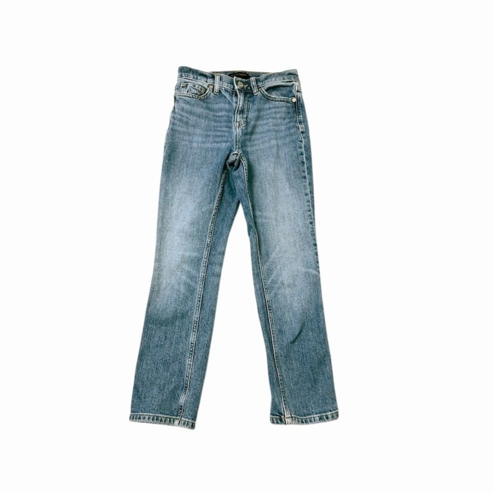 Banana Republic High Rise Straight Leg Jeans Blue 24P Petite Medium Wash